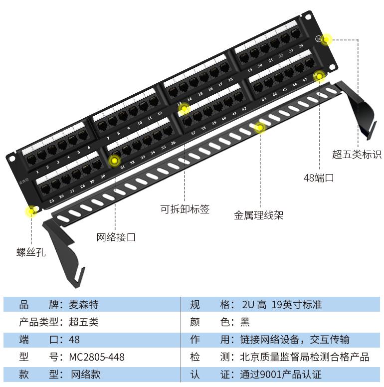 MC2805-448(超五类网络款48口)规格参数