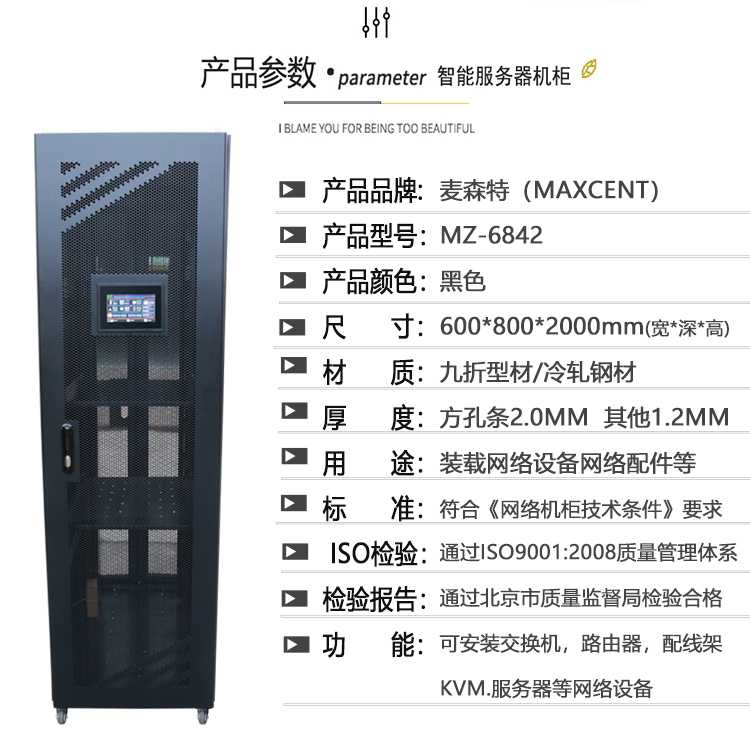 MZ-6842智能机柜2米42U高800深产品参数