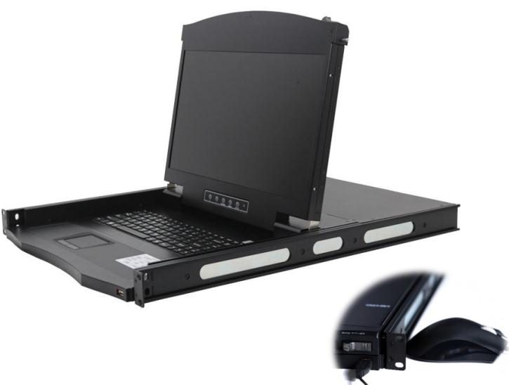 AE-1708Kh【AE1708Kh】17英寸宽屏8端口HDMI KVM控制平台