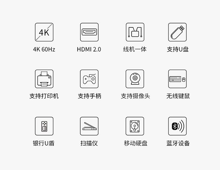 AE-102H麦森特【AE102H】2口HDMI二进一出支持打印机U盘支持4K60HZ