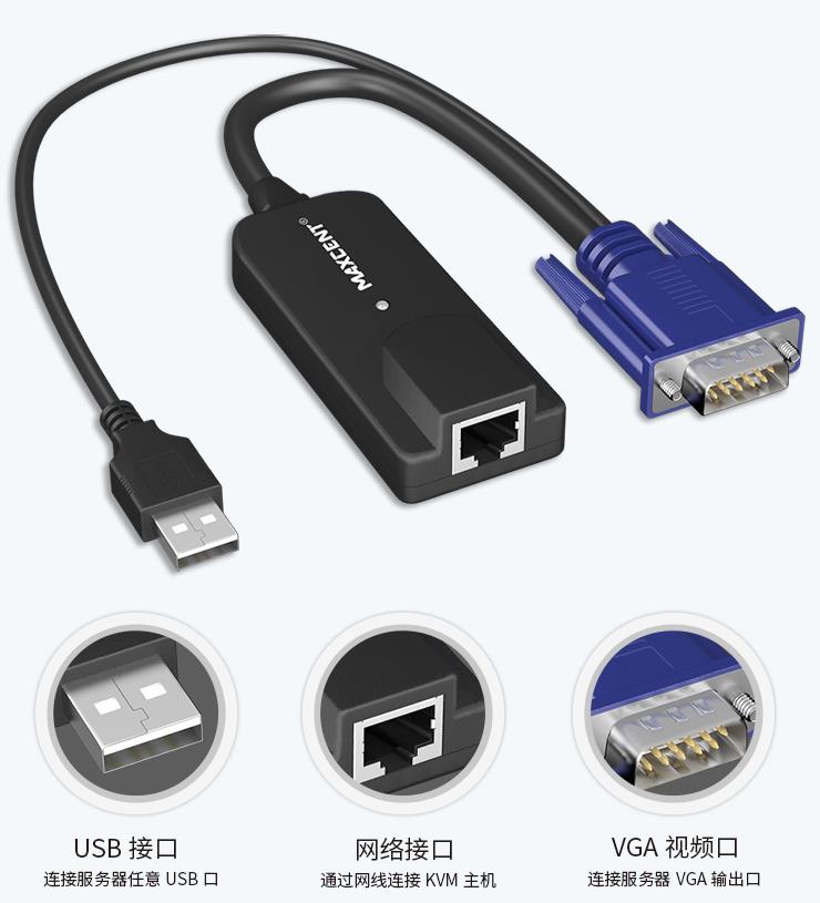 MGT-01C麦森特MGT和AEC7系列数字矩阵式kvm专用模块接口展示